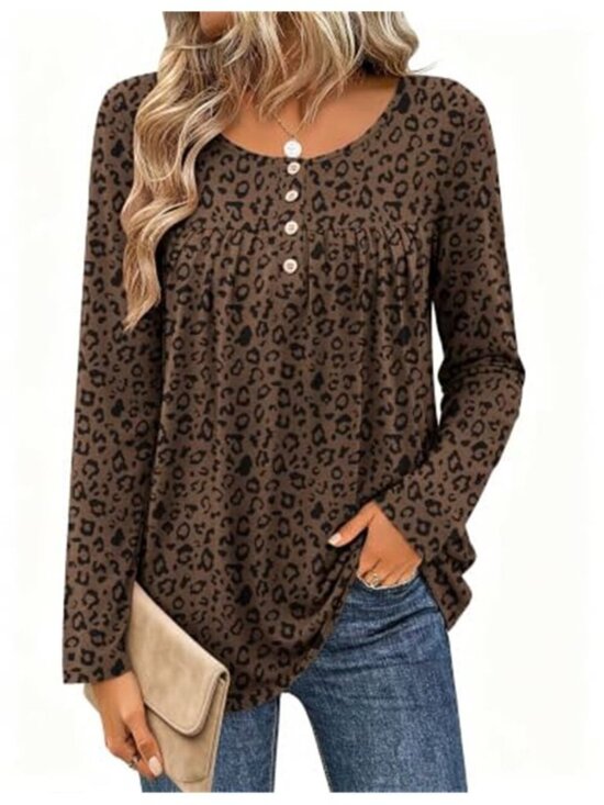 Tops - Zeagoo Long Sleeve Shirts for Women Dressy Casual Blouses Loose Tunic Tops
